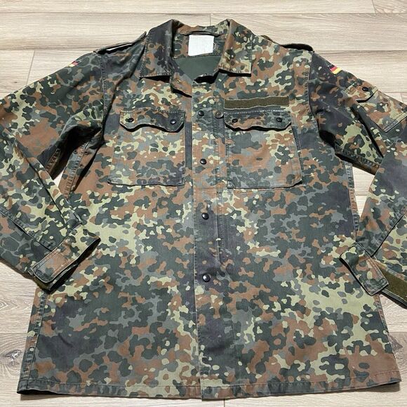 Vintage 1993 Scharrer German Military‎ Army Camo Parka Jacket Size XL Germany - Picture 1 of 7